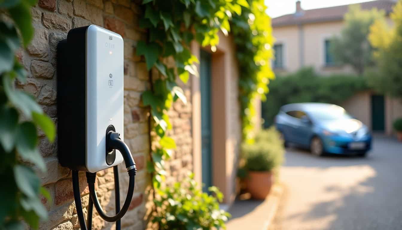 Borne de recharge fonctionnelle installée à Saint-Saturnin-lès-Avignon