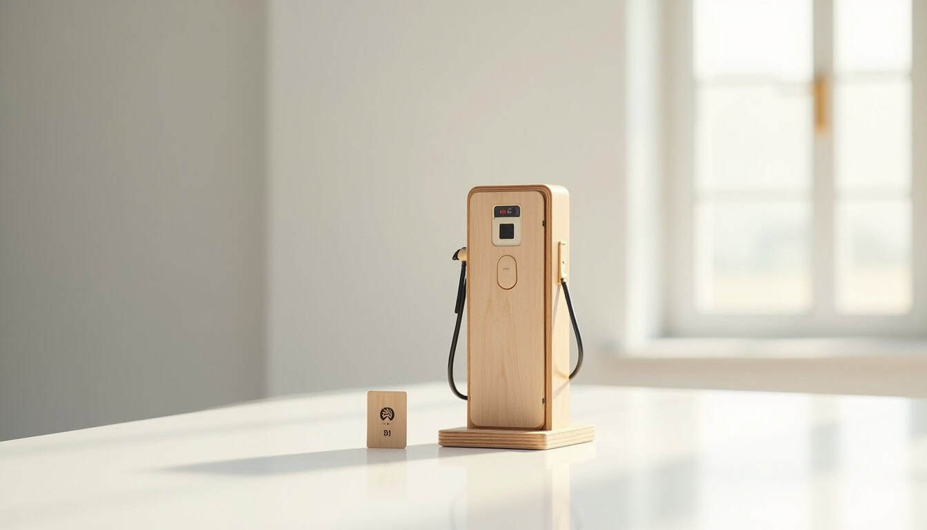 Borne de recharge Hager Witty installée à Thonon-les-Bains, avec affichage numérique et badge RFID
