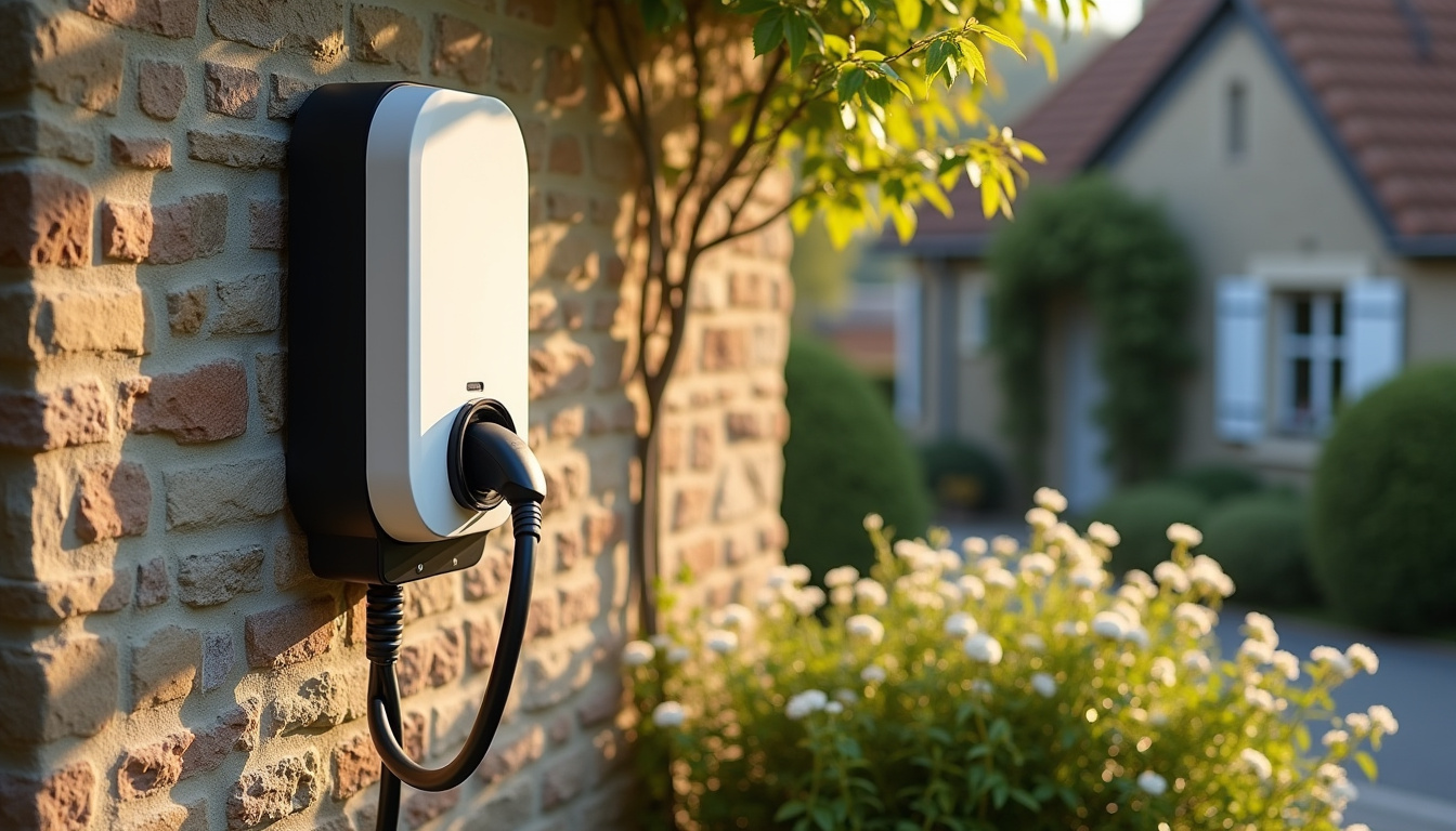 Borne de recharge installée à l'extérieur d'une maison à La Magdelaine-sur-Tarn