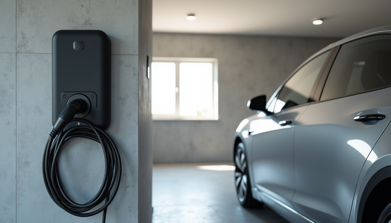 Borne de recharge installée à l'intérieur d'un garage à Nancray