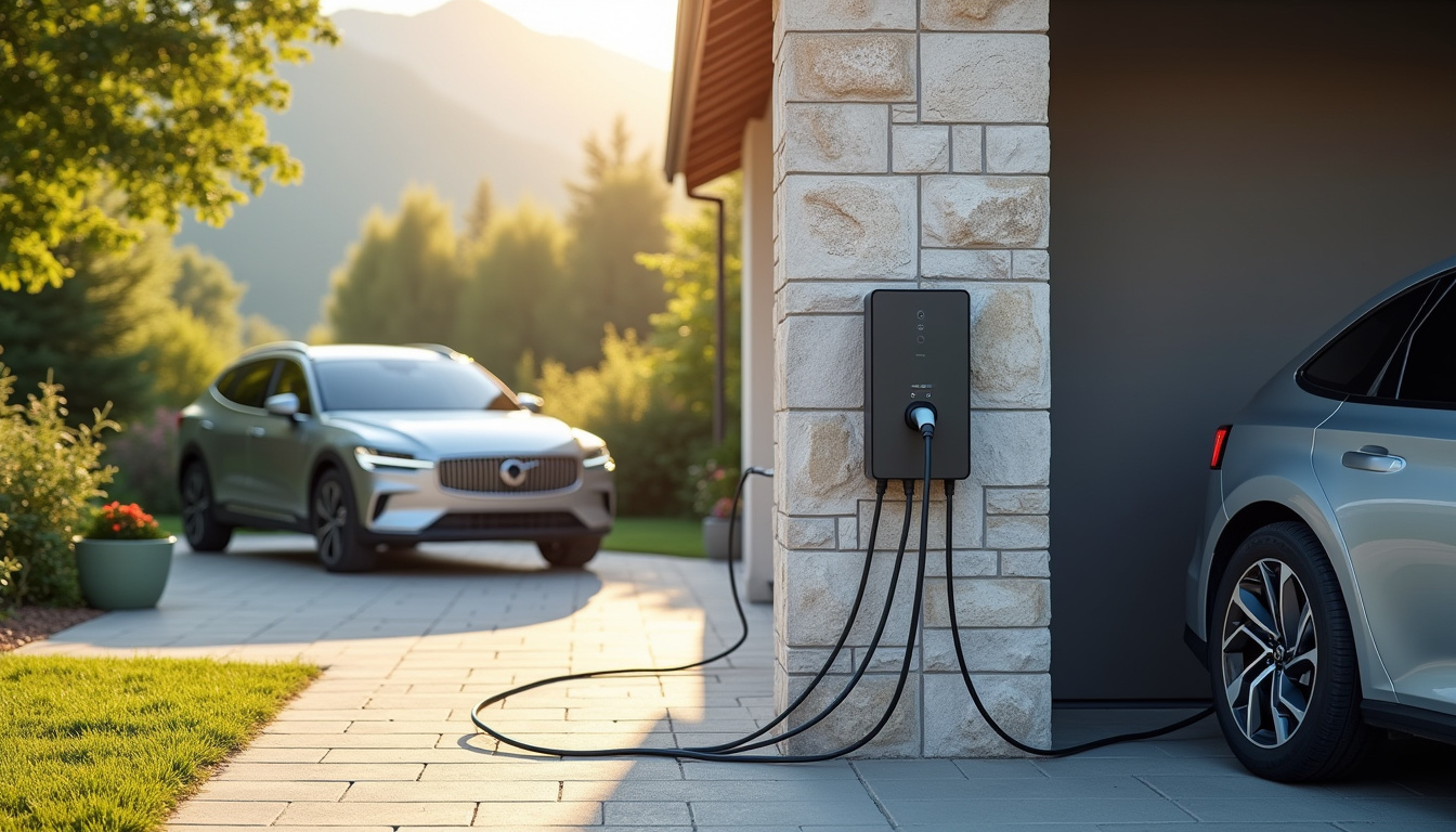 Borne de recharge installée en plein jour à Saint-Offenge
