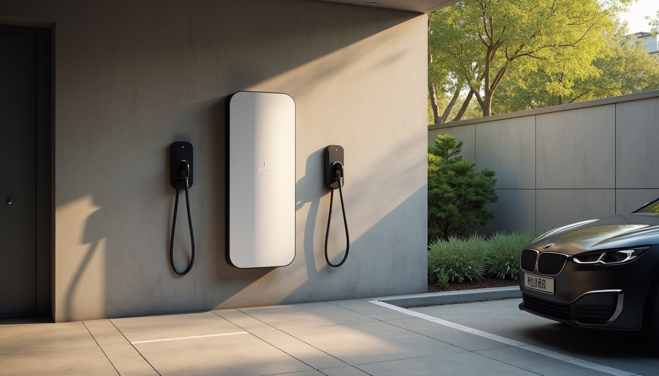 Borne de recharge installée sur une place de stationnement privative en copropriété à La Chapelle-Saint-Luc