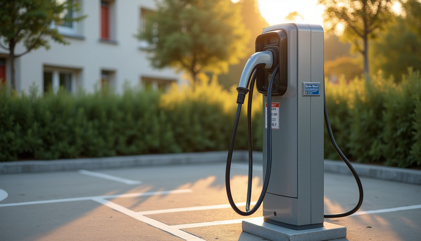 Borne de recharge installée sur une place de stationnement privative en copropriété à Saint-Paul-sur-Save