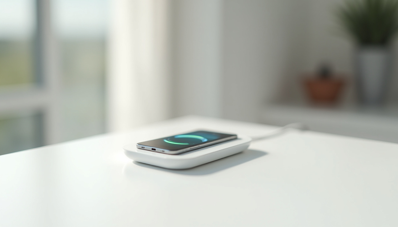 Borne de recharge intelligente équipée de connectivité Wi-Fi, affichant l’état de la recharge sur un smartphone