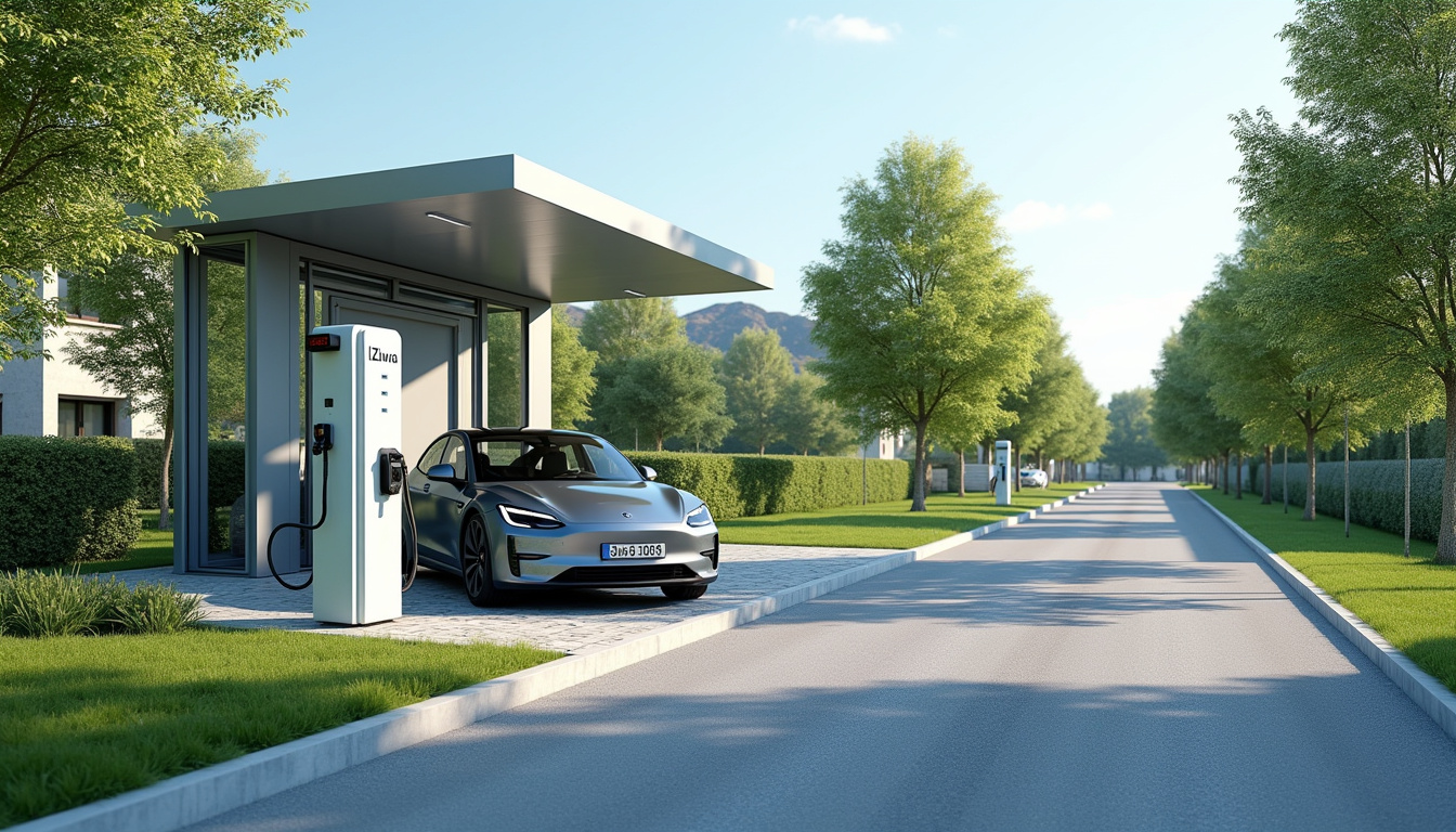 Borne de recharge Izivia située Route Neuve à Ternay