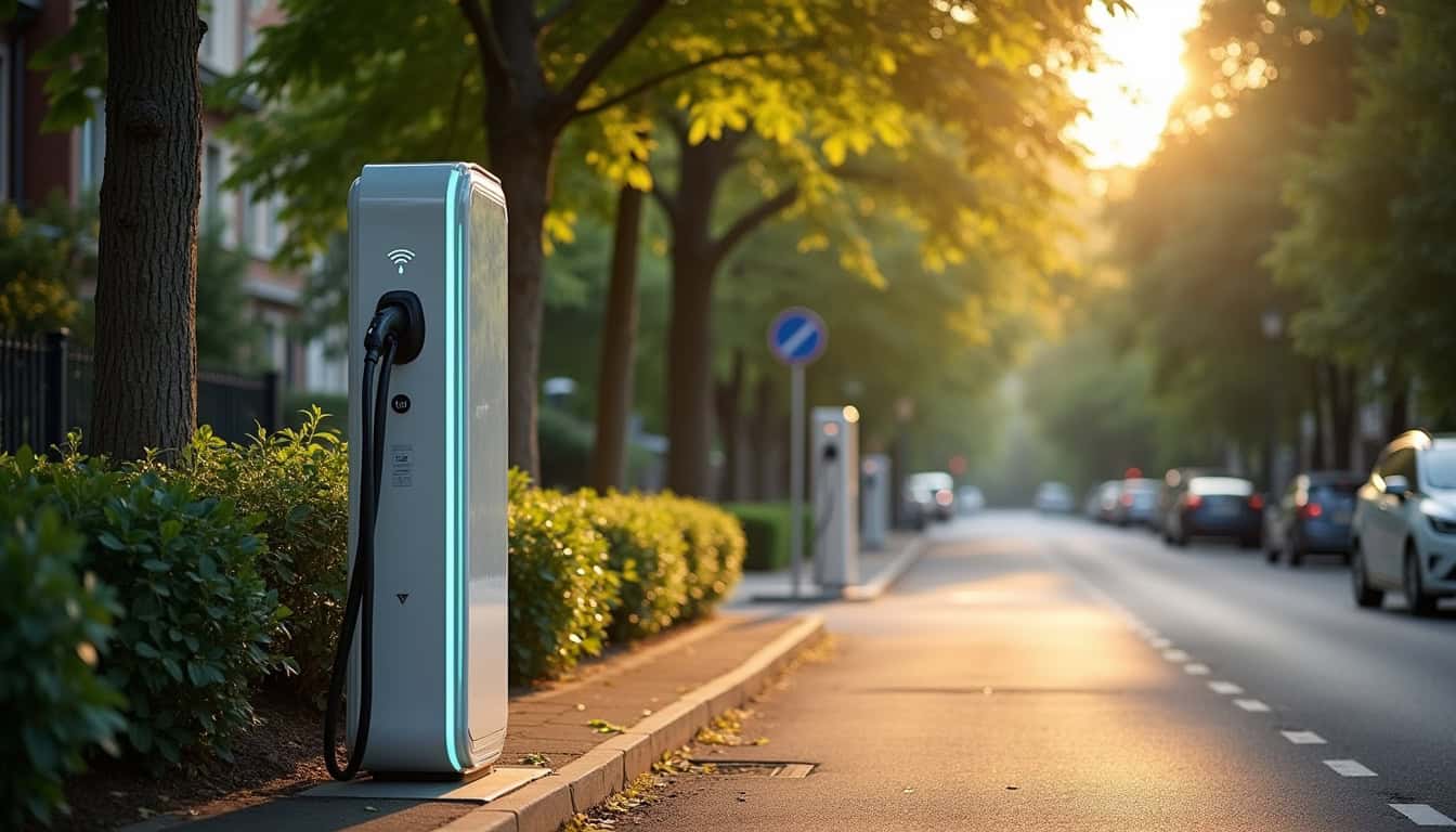 Borne de recharge Mobive située avenue de Pau à Ogeu-les-Bains