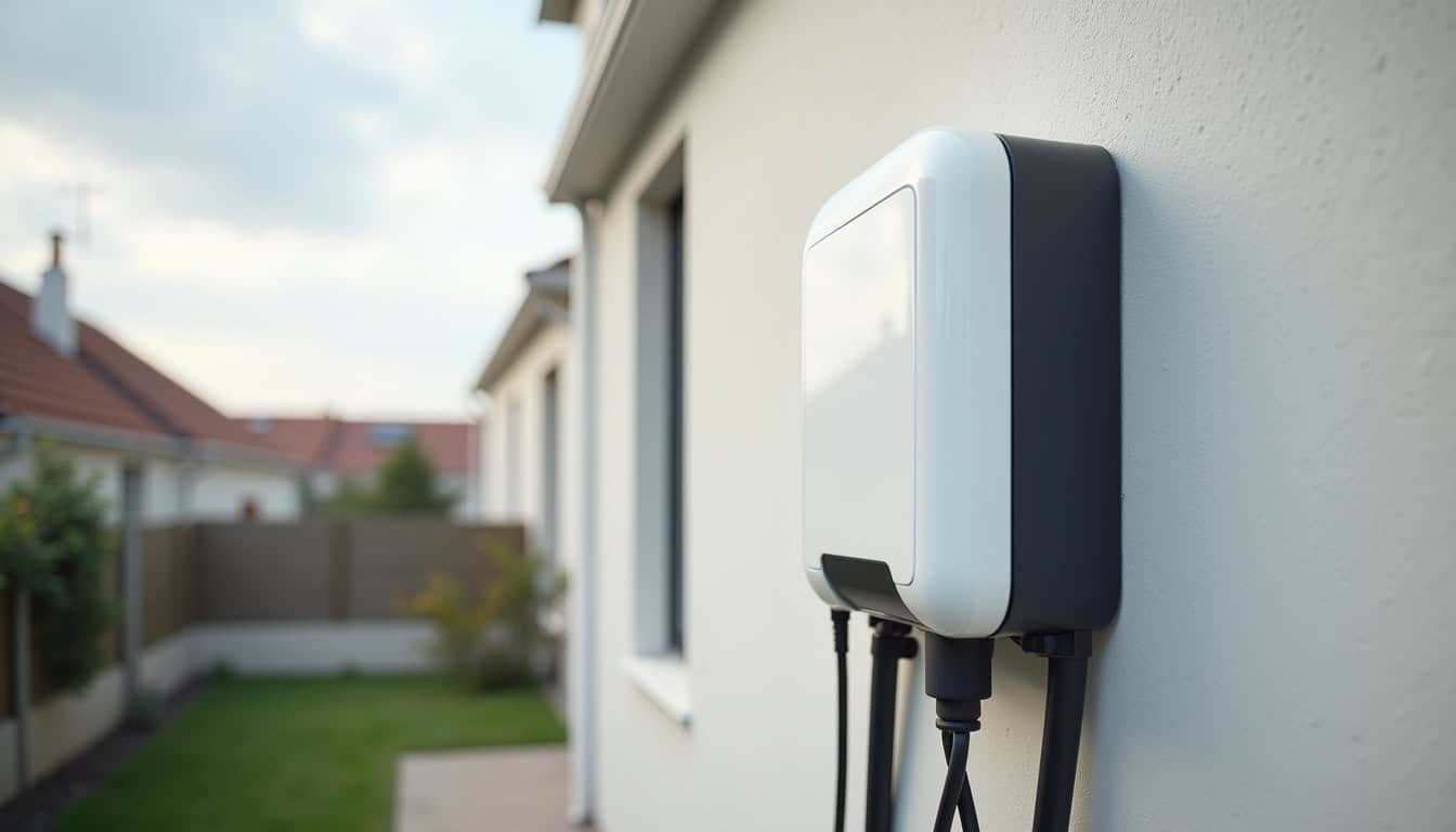Borne de recharge murale installée à Eysines, modèle standard pour usage domestique