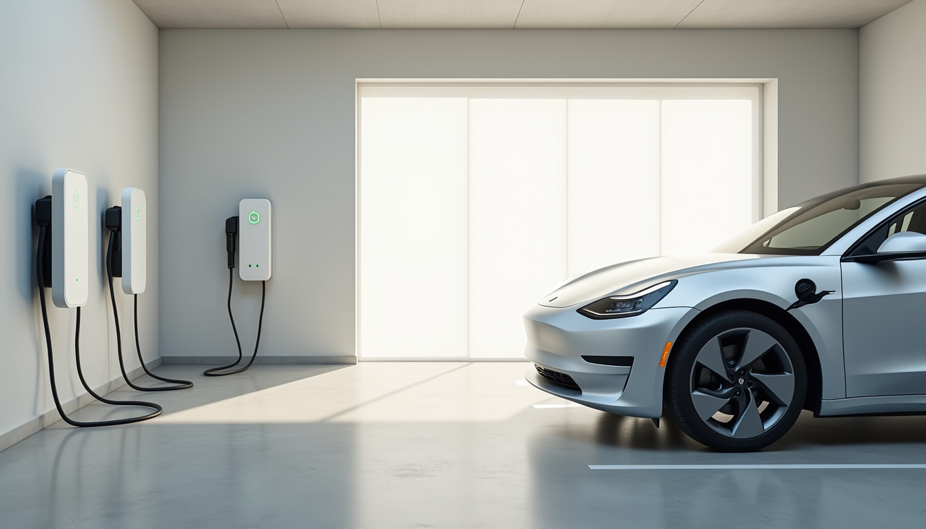 Borne de recharge murale installée dans un garage à Miramas