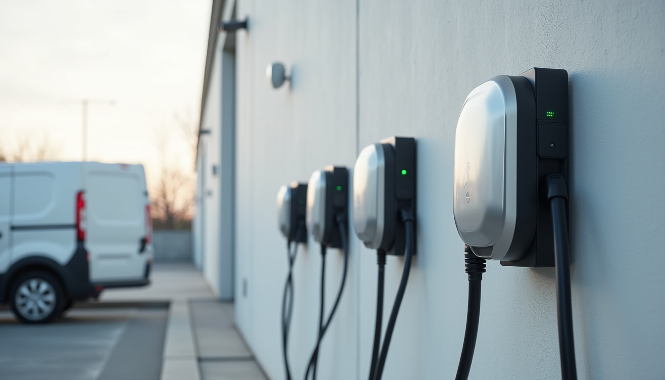 Borne de recharge pour flotte de véhicules électriques installée dans une entreprise à Novéant-sur-Moselle
