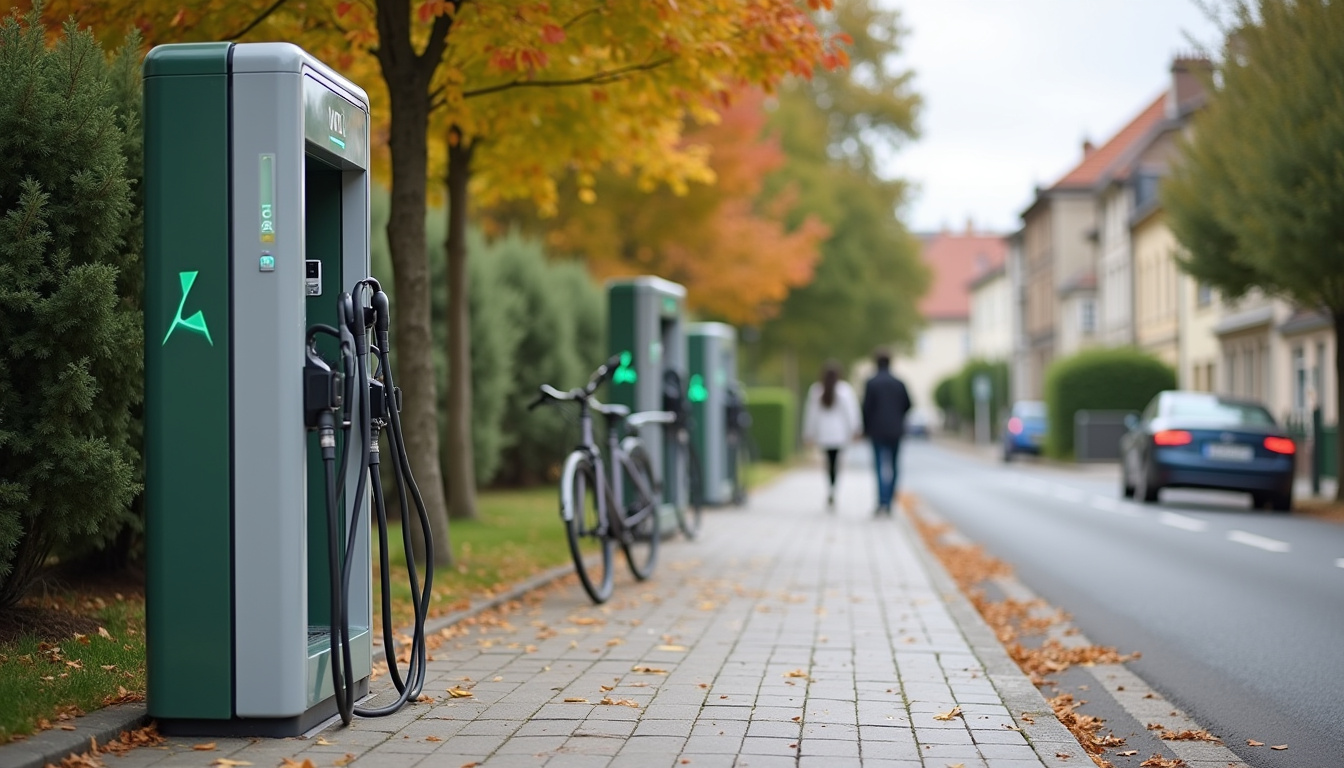 Borne de recharge publique en extérieur dans le département de la Nièvre