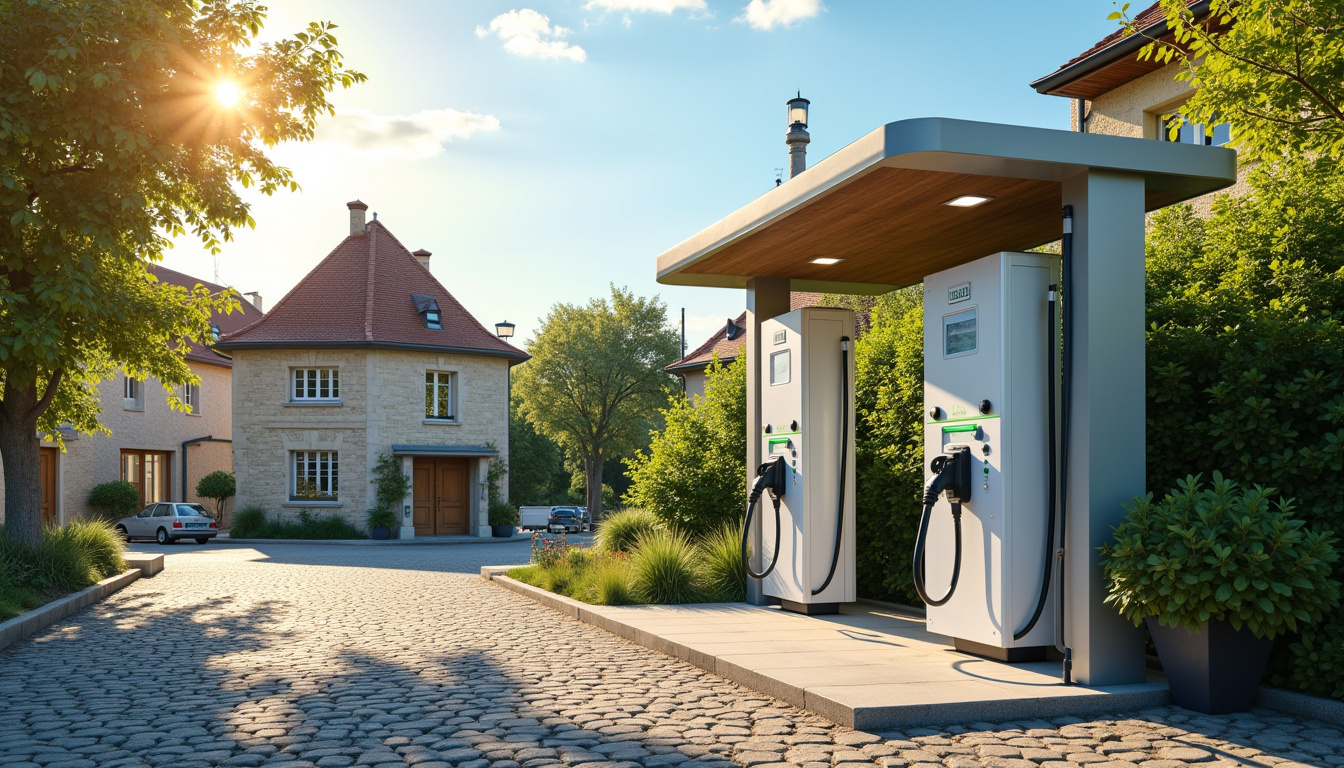 Borne de recharge publique Freshmile située près de la mairie de Vrigne-aux-Bois