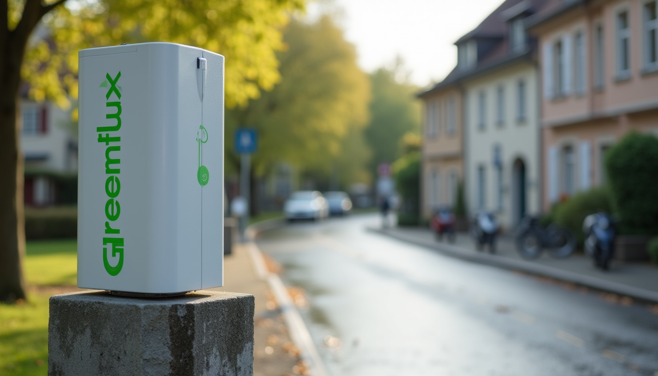 Borne de recharge publique Greenflux située rue du Lavoir à Blaesheim