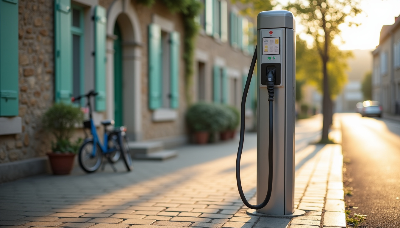 Borne de recharge publique Modulo-Energies située 17 Rue de la Poste à Azay-sur-Cher