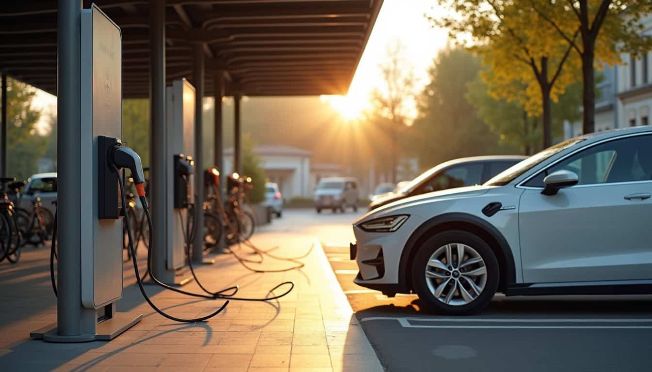 Borne de recharge publique pour voiture électrique à Castelnaudary
