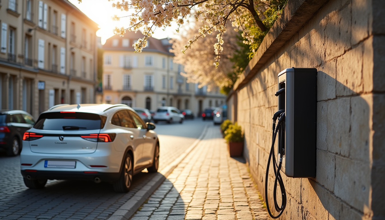 Borne de recharge publique située en centre-ville de Beaurepaire