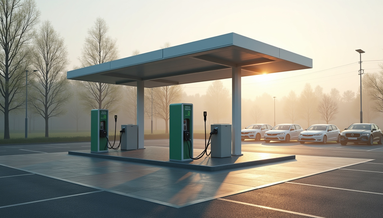 Borne de recharge publique située près du stade d’Auneuil