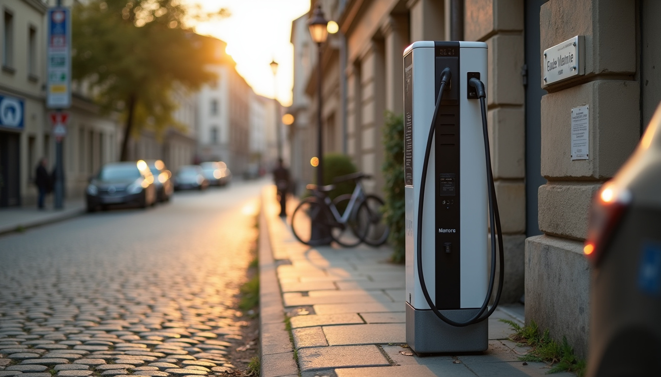 Borne de recharge publique située rue de la Mairie à Gravigny