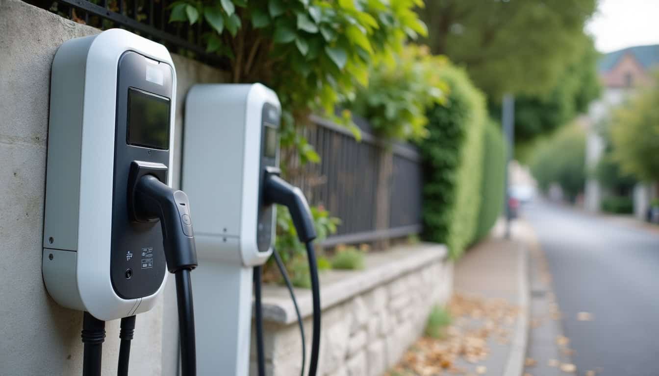 Borne de recharge publique située Rue du Rougemont à Criquebeuf-sur-Seine