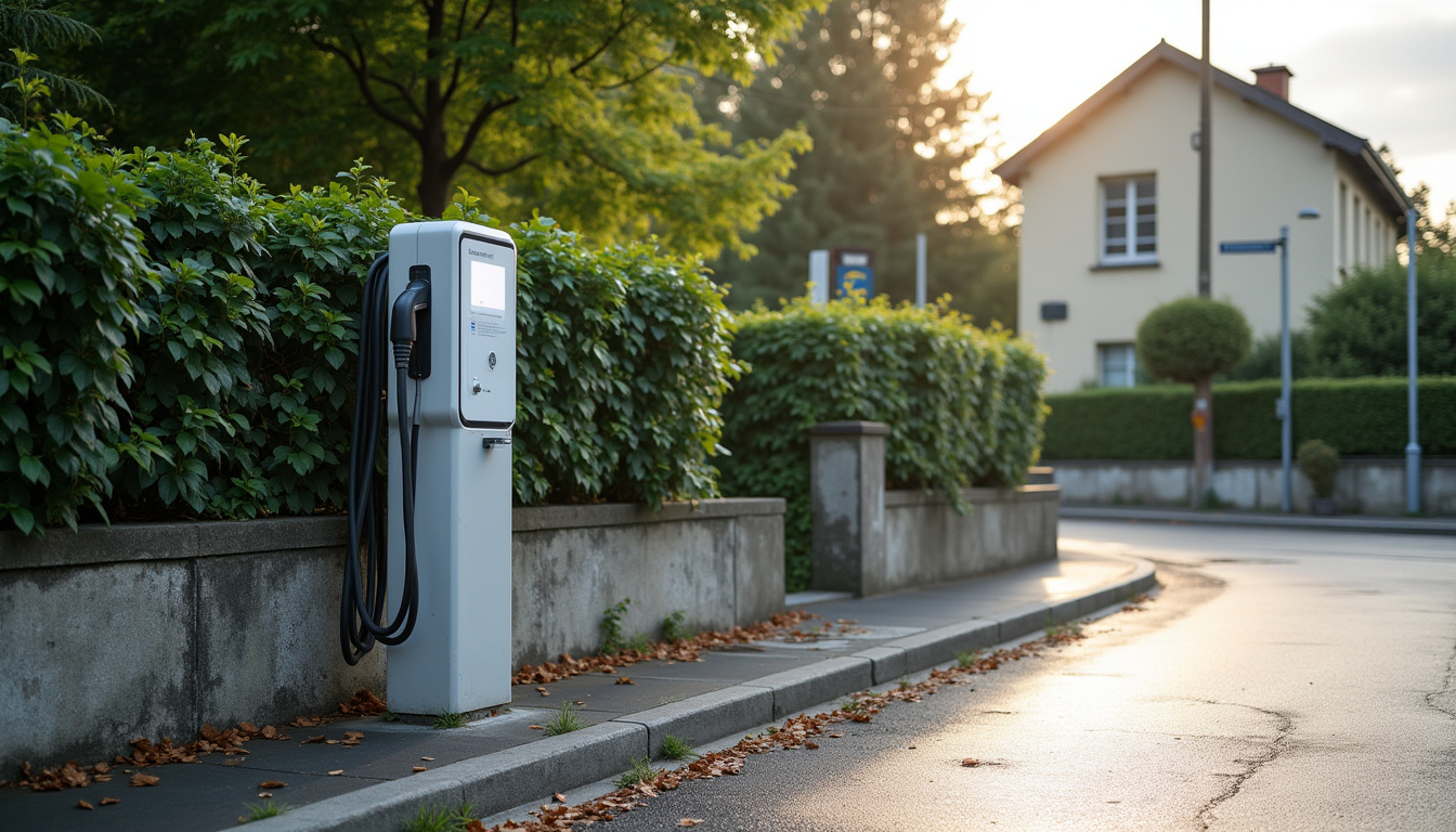 Borne de recharge publique située rue Pierre Barenton à Hédé-Bazouges