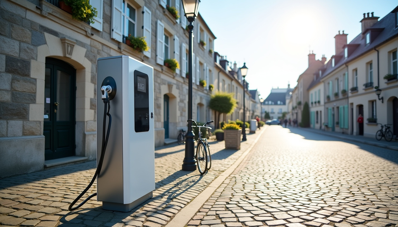 Borne de recharge publique sur la Place Foch à Plouha