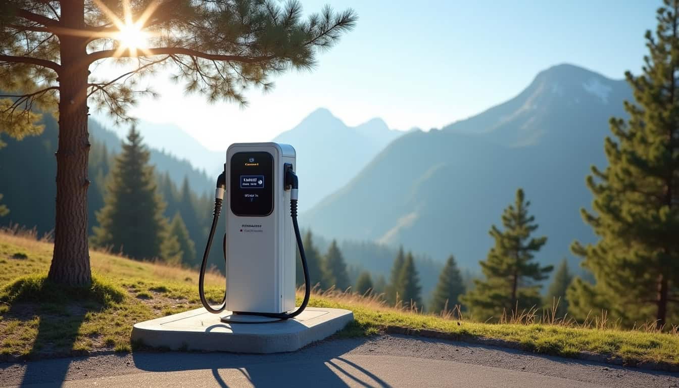 Borne de recharge Volkswagen située à La Tour, Villar-Saint-Pancrace