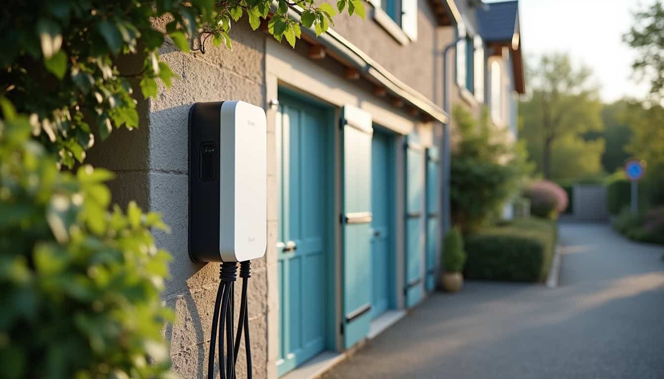 Borne électrique 7,4 kW installée à l'extérieur d'une maison à Treffendel