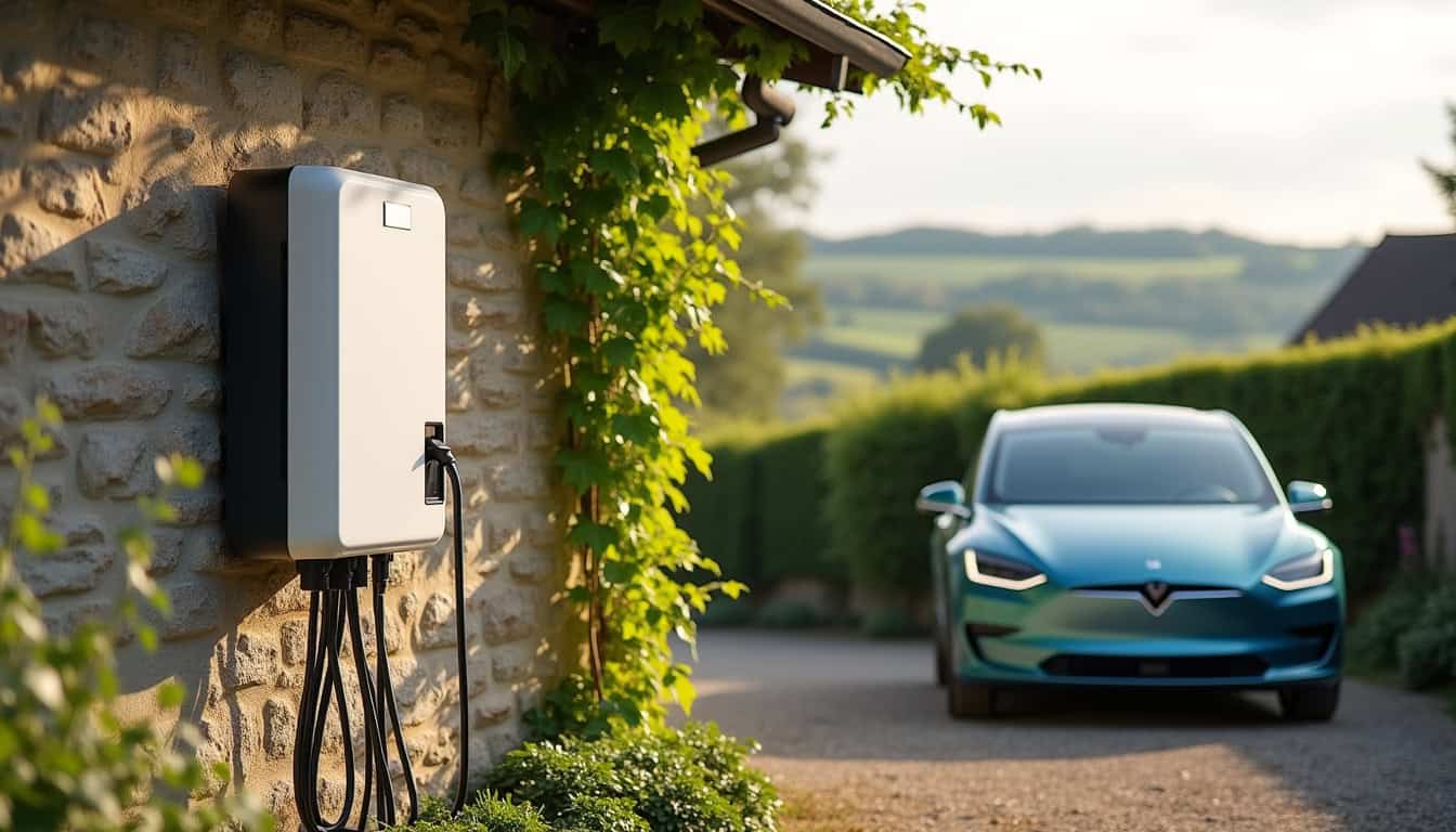 Borne électrique installée dans une propriété à Bosc-le-Hard