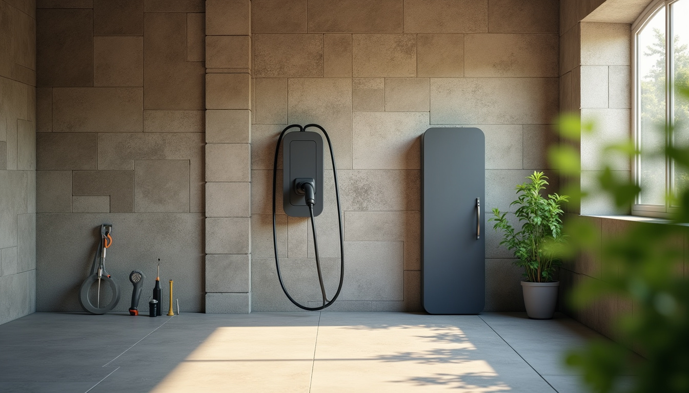 Borne électrique intelligente installée dans un garage à Biviers
