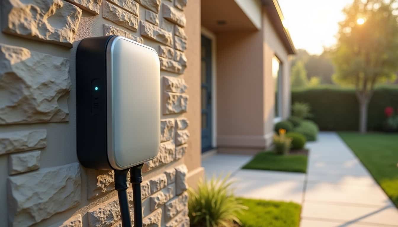 Borne wallbox installée sur un mur extérieur à Rougemont