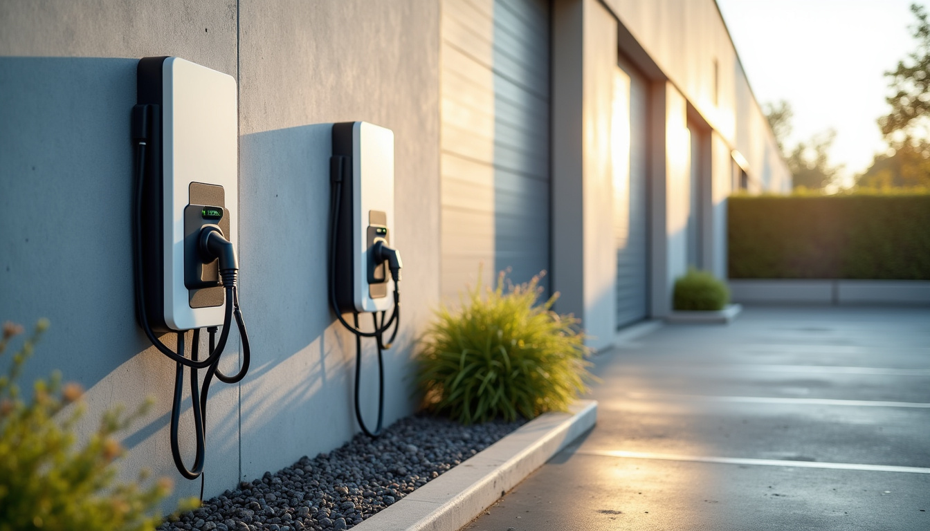 Bornes de recharge électriques installées dans une entreprise