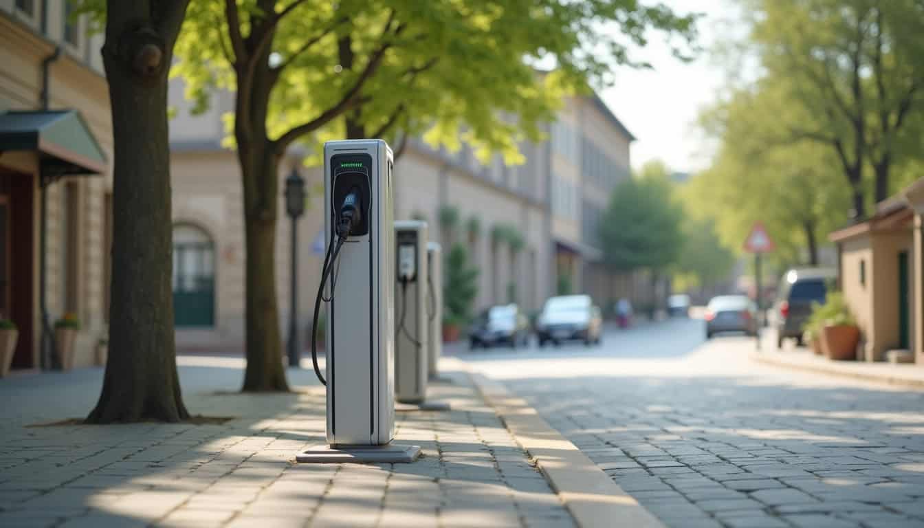 Bornes de recharge électriques installées en milieu urbain à Souillac