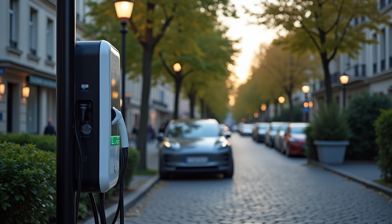 Bornes de recharge publiques à Le Kremlin-Bicêtre, installées dans une rue en zone résidentielle