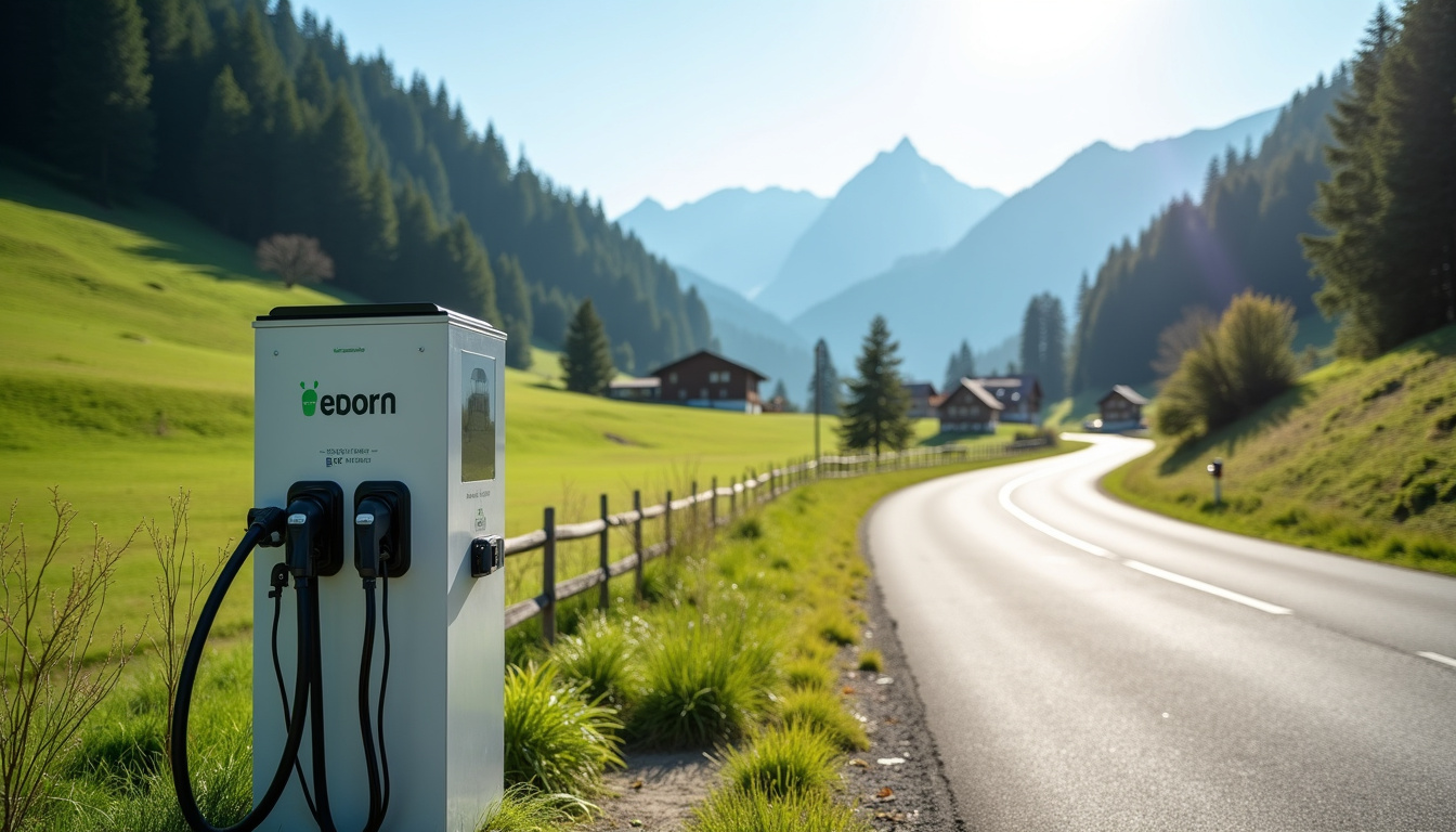 Bornes de recharge publiques Eborn et Pluginvest à Crêts en Belledonne