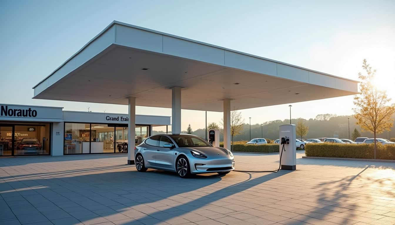 Bornes de recharge publiques situées à Bizanos près de Norauto et Grand Frais