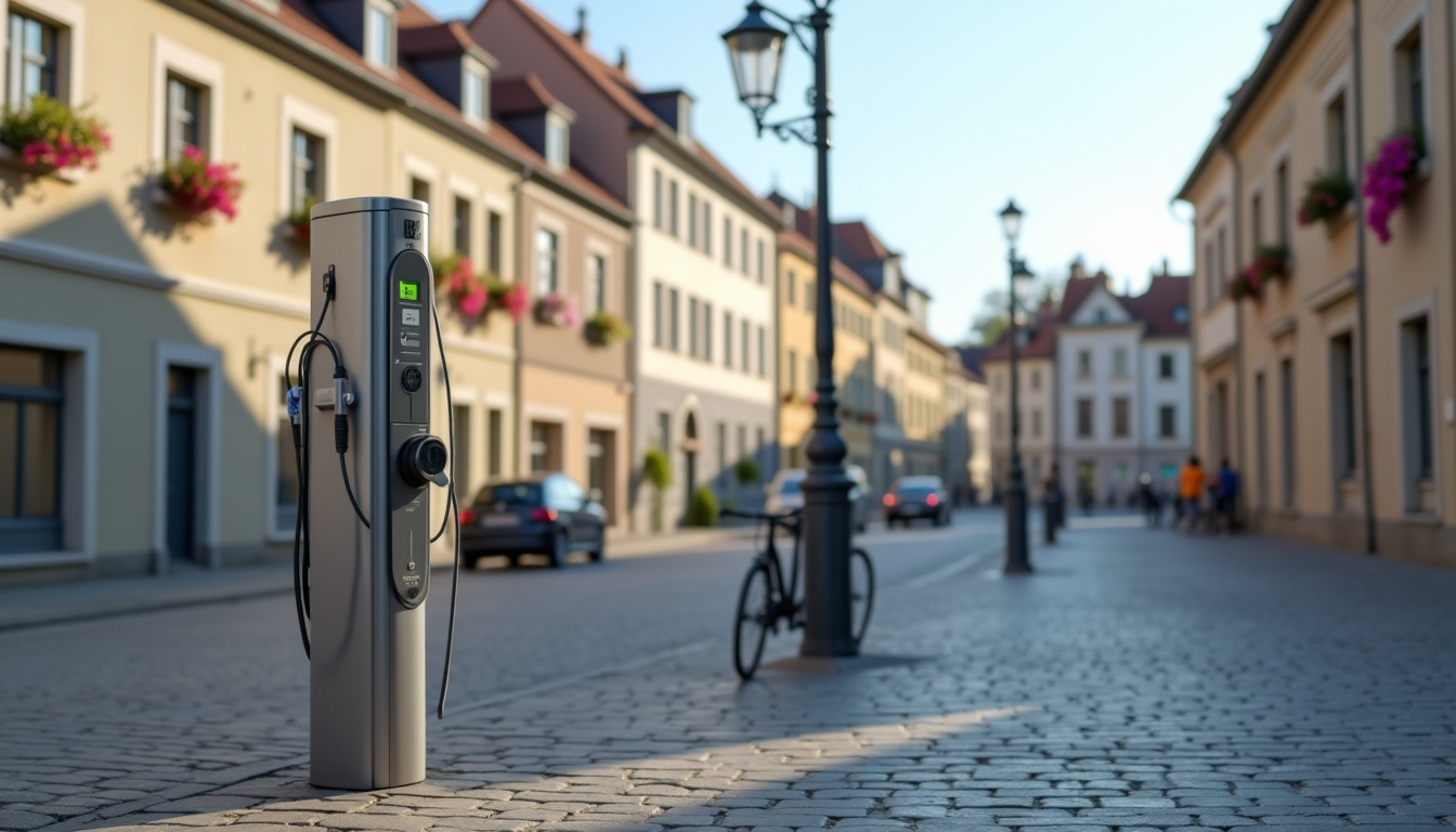 Bornes de recharge publiques situées dans le centre d'Aiguillon
