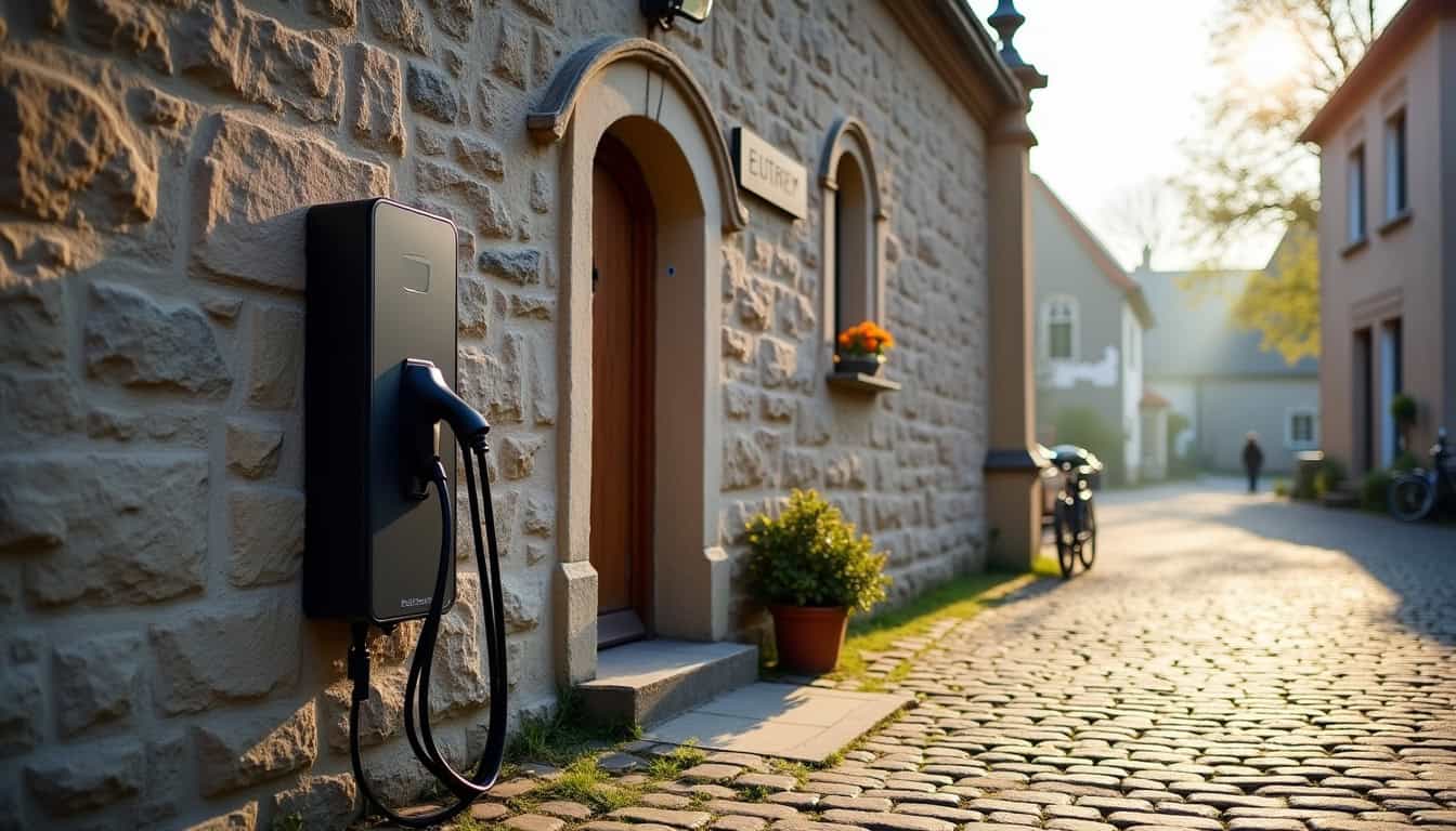 Bornes de recharge publiques situées place de l'église à Looberghe