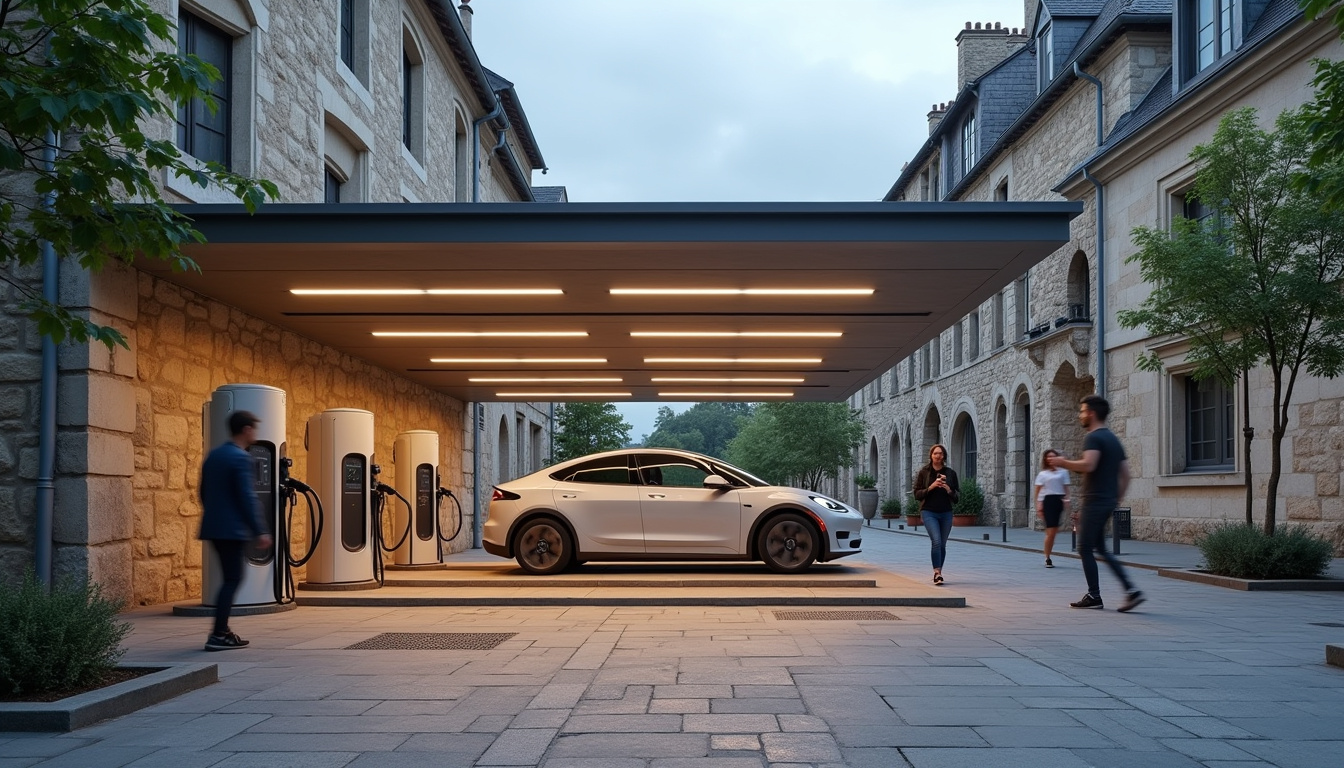 Bornes de recharge publiques situées place du Marché à Talensac