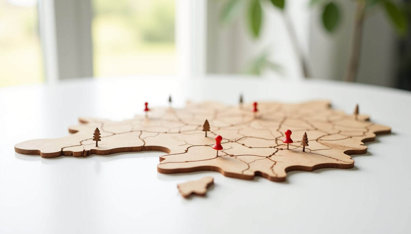 Carte de Maîche avec localisation des différents points de recharge publics disponibles