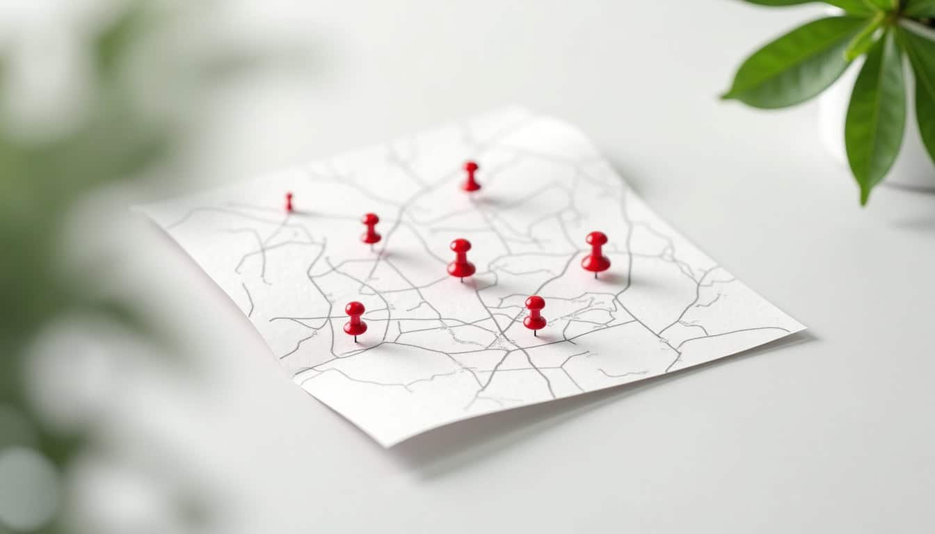 Carte de Péronne avec localisation des bornes de recharge publiques