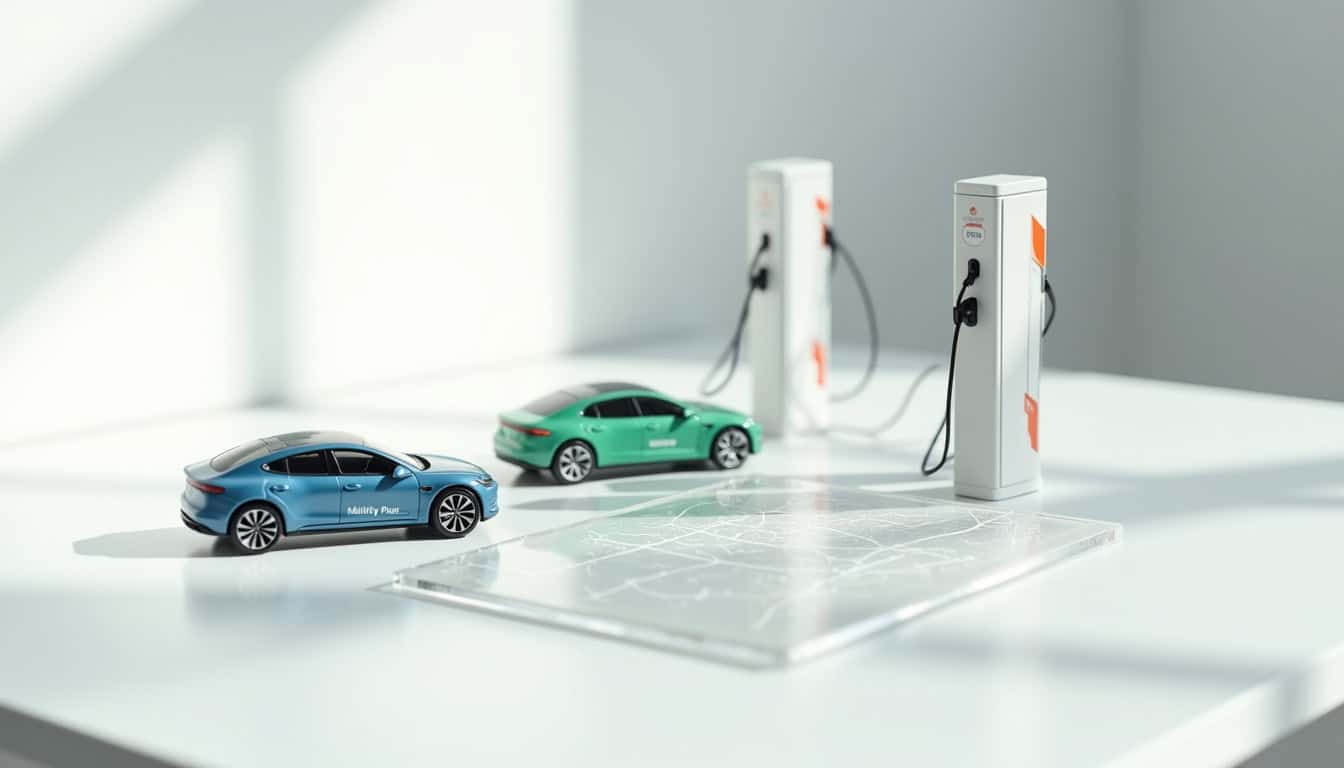 Carte illustrant les bornes de recharge publiques à Le Coteau: Mobility Plus, ZEborne, ChargePoint