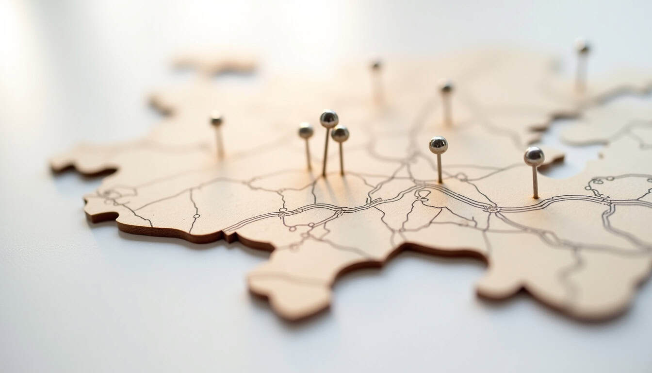 Carte illustrant les principaux emplacements de bornes de recharge publiques à Saint-Brieuc