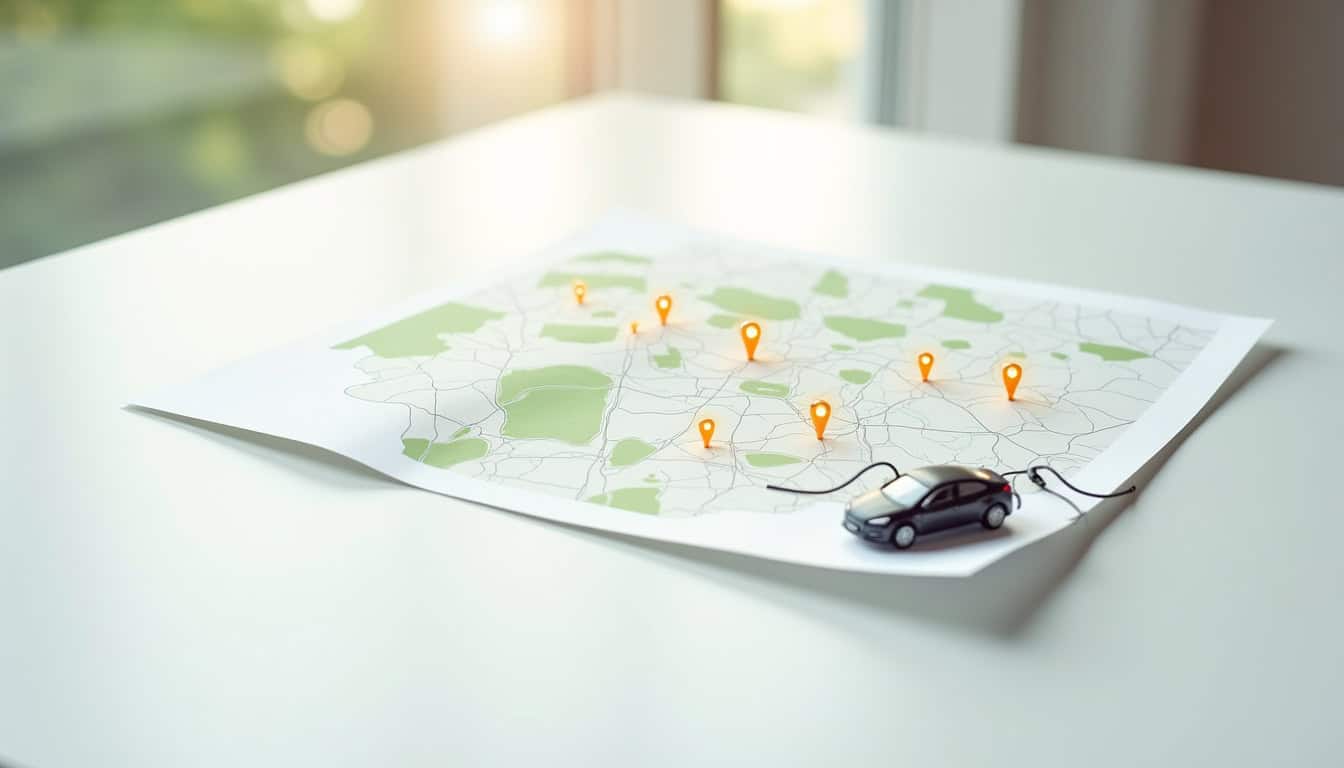 Carte illustrative des bornes de recharge publiques à Vitry-le-François