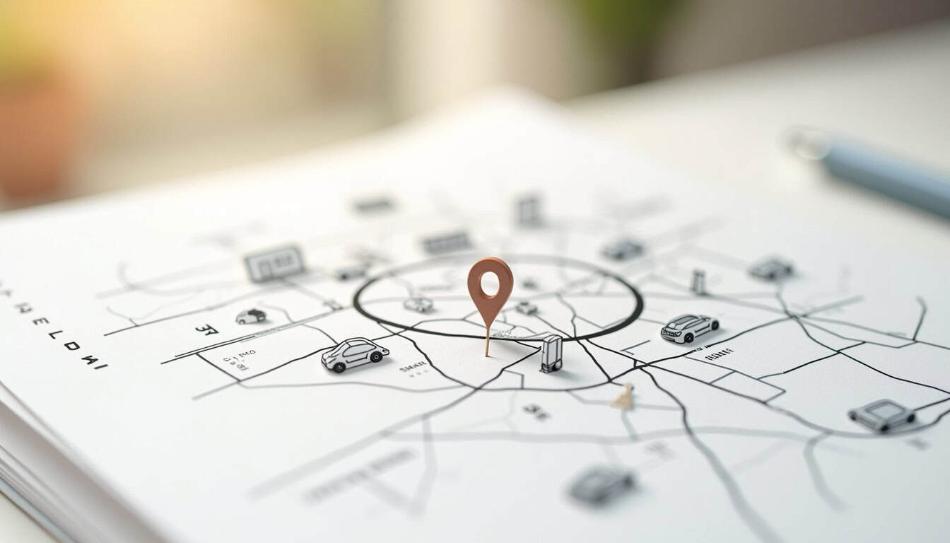 Carte illustrée des points de recharge publics situés à Saint-André-de-la-Roche