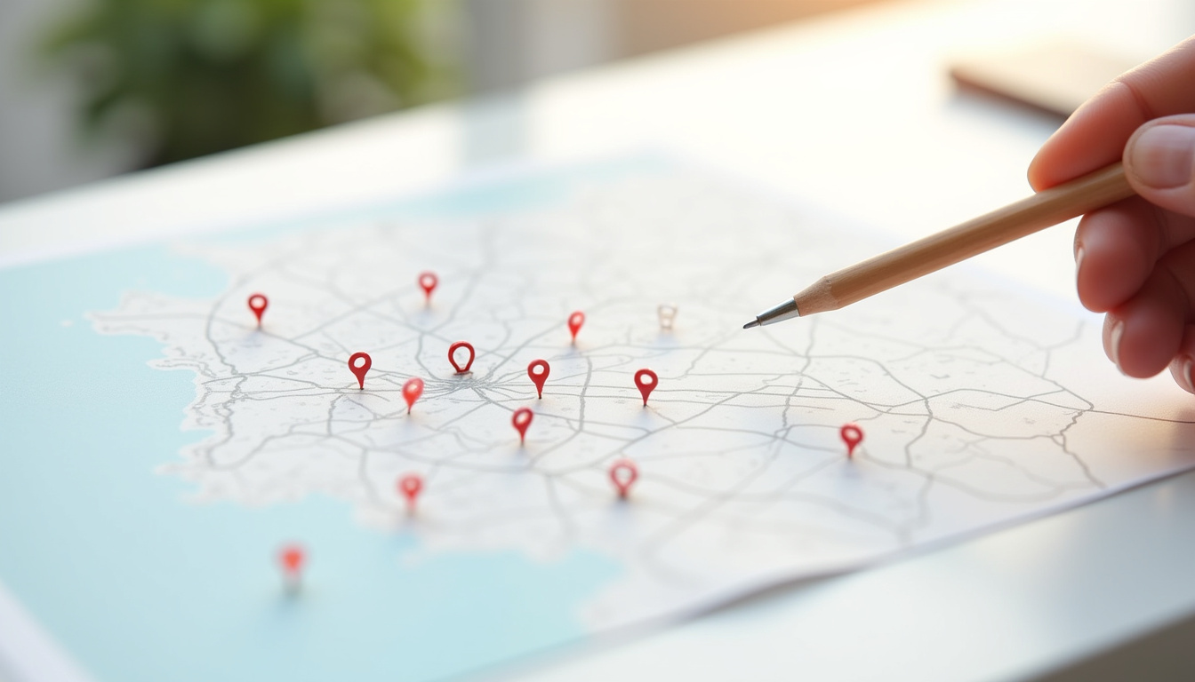 Carte montrant la localisation des bornes électriques publiques à Monéteau