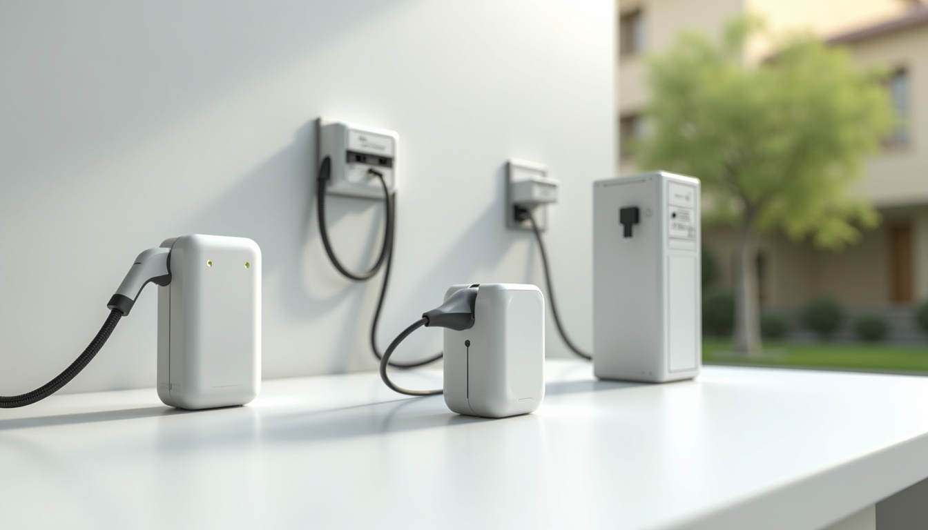 Comparaison entre différents types de bornes électriques installées à Keskastel: wallbox, prise renforcée et borne triphasée