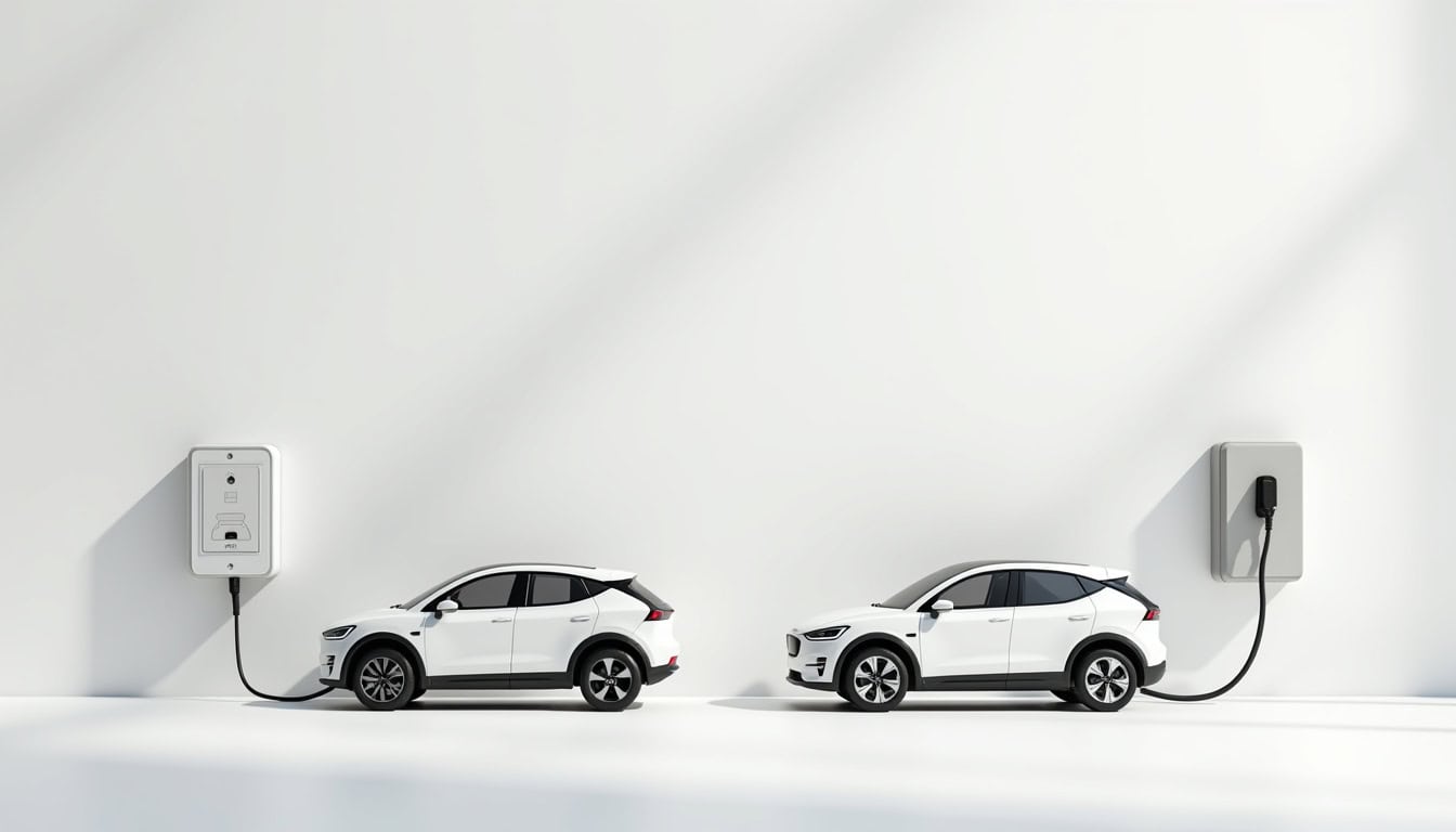 Comparaison entre prise renforcée et borne murale pour voiture électrique à Bavans