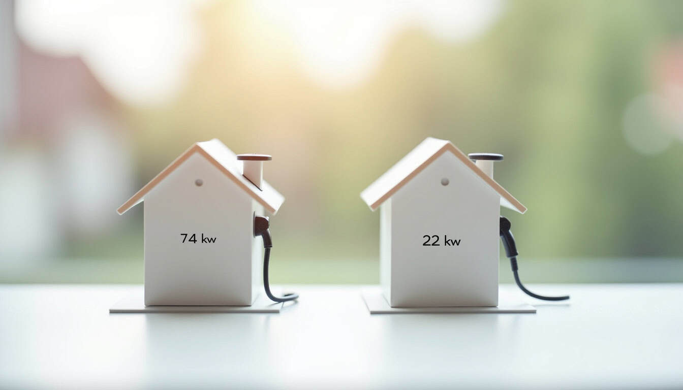 Comparaison entre une borne 7,4 kW monophasée et une borne 22 kW triphasée installée à Jayat