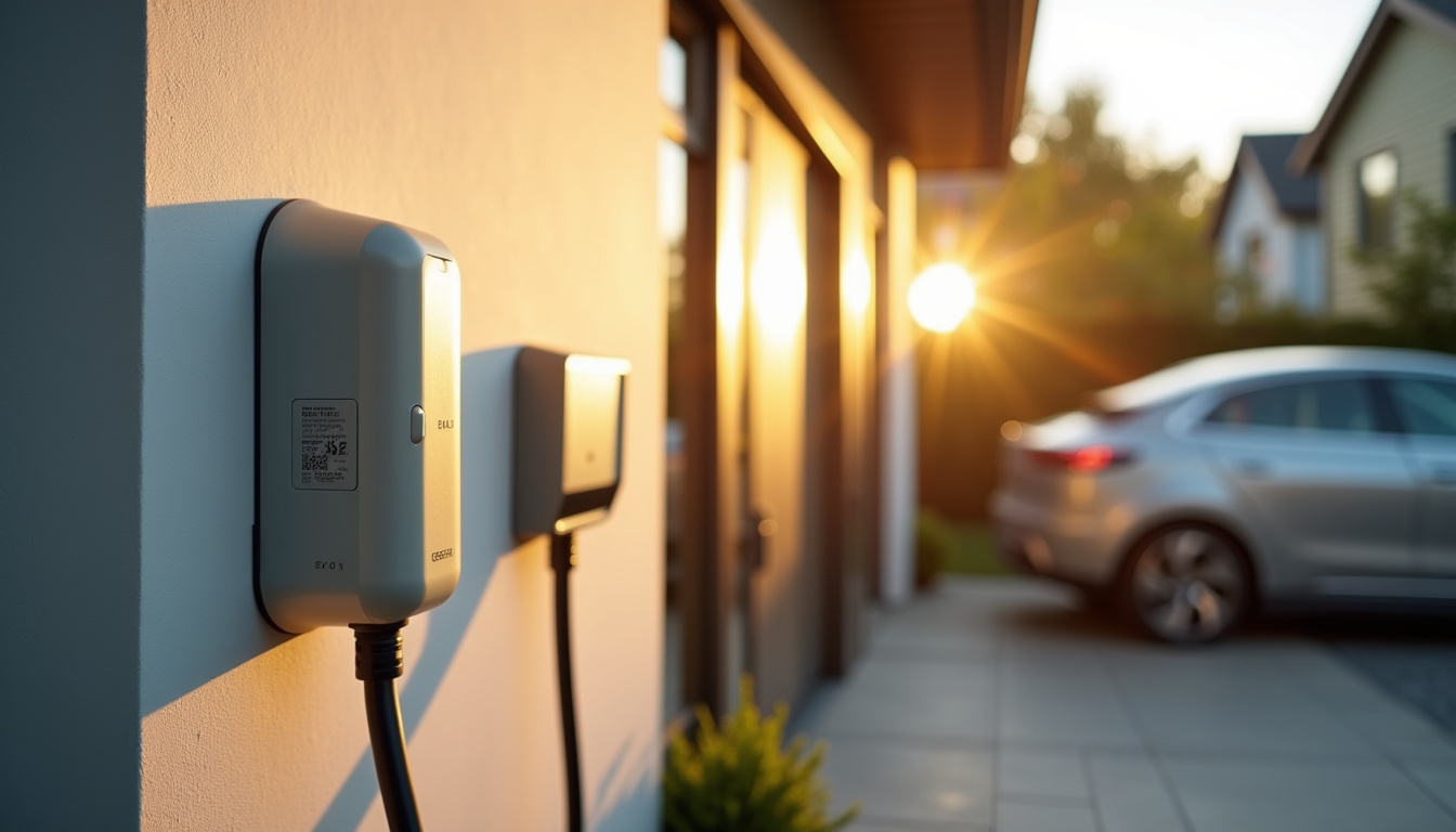 Comparaison entre une prise renforcée Green'Up et une borne wallbox installée à l'extérieur d'une maison