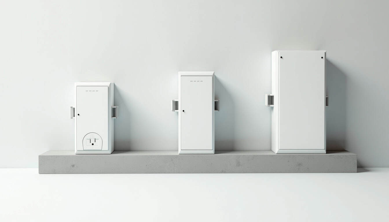 Comparaison entre une prise renforcée, une borne murale 7,4 kW et une borne triphasée 22 kW