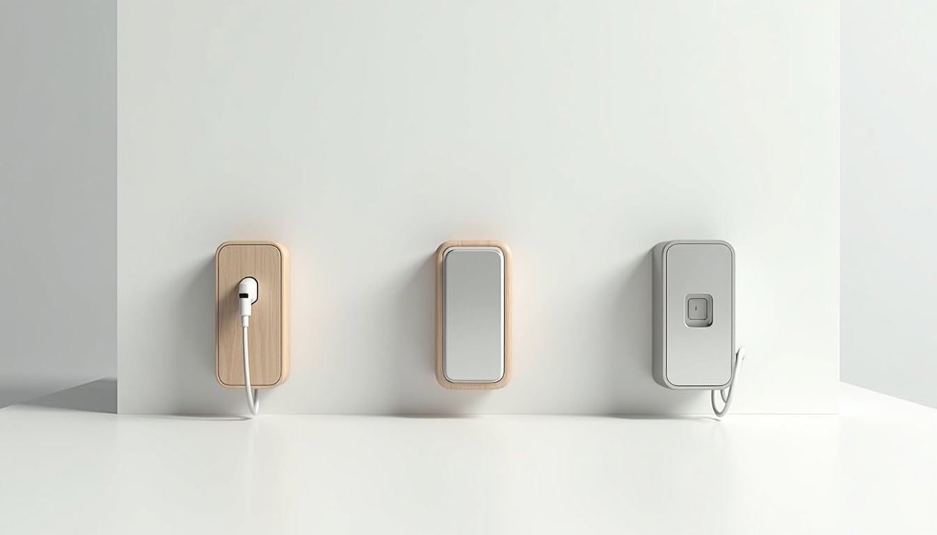 Comparaison visuelle des différents types de bornes de recharge électrique pour véhicule électrique